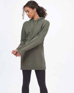 Tentree French Terry Hoodie Dress Damen olive